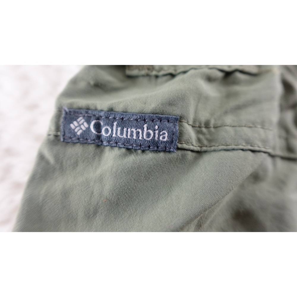 Columbia Womens Shorts M Green Outdoor Hiking Cargo Snap - Picture 3 of 8